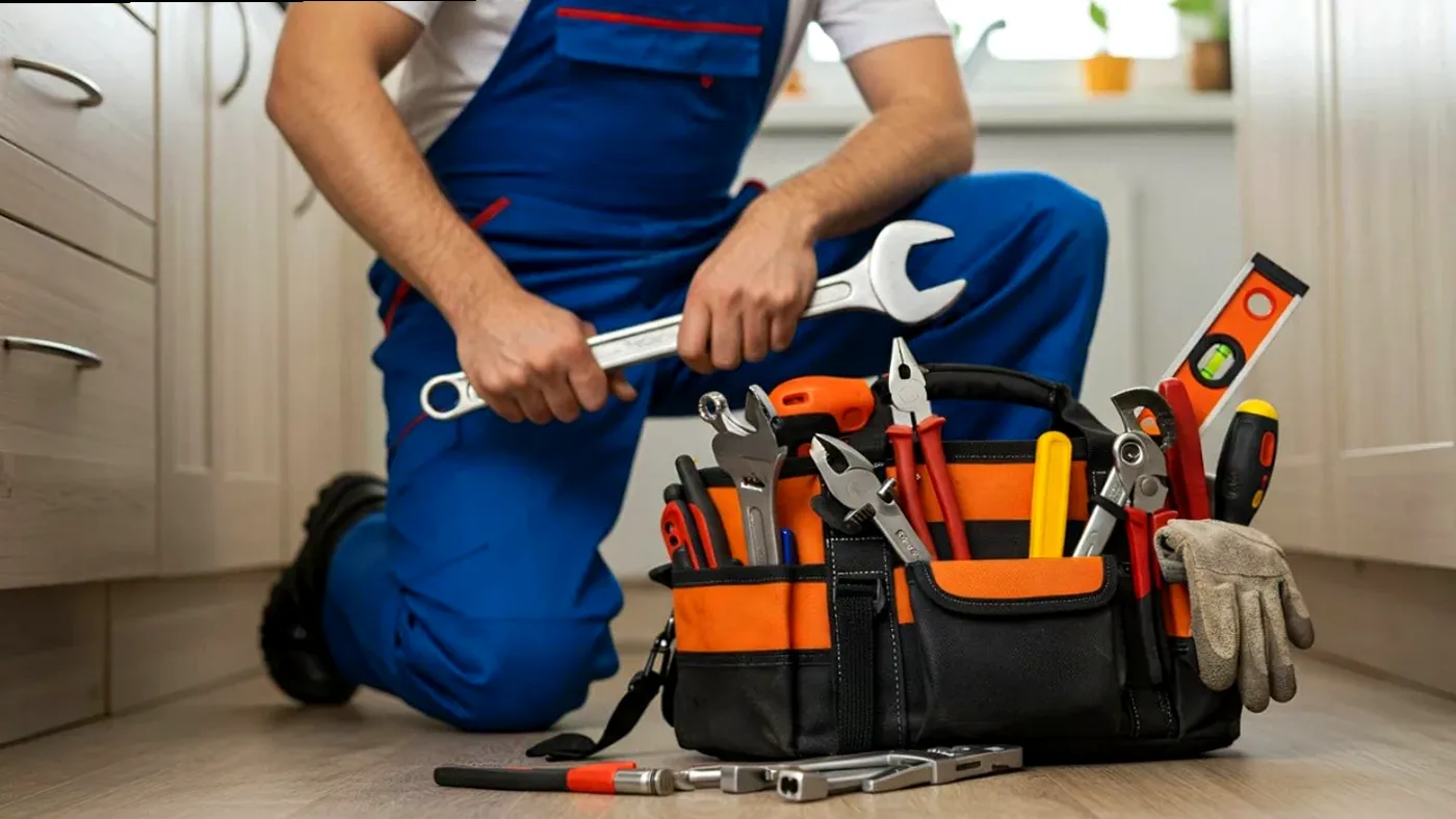 Manitas revisando una instalación en Lloret de Vistalegre